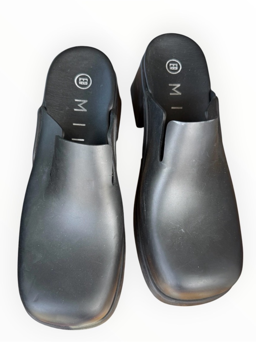 E8 by Miista Blissa Black Mule Clogs